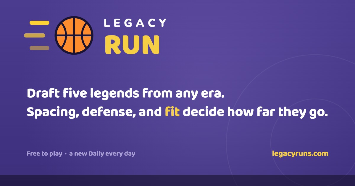 Legacy Run - I posted my game here 24 days ago. Since then, players have built over 700,000 teams. logo